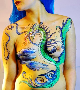 Bodypainting-Dragon-Holland-Looklab