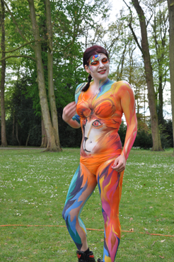 Bodypainting-Looklab-Koningsdag-2015-Leeuw