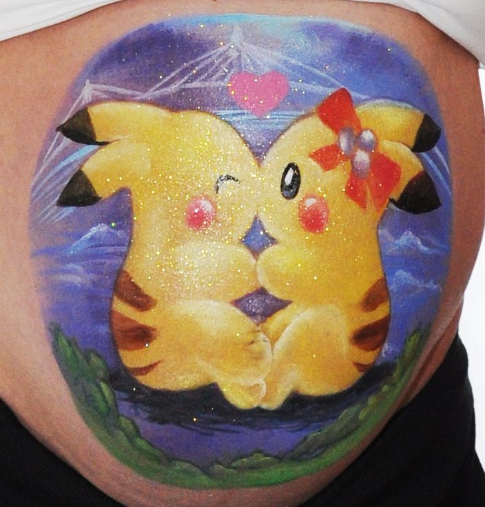Belly Paint Looklab Nederland Pokemon