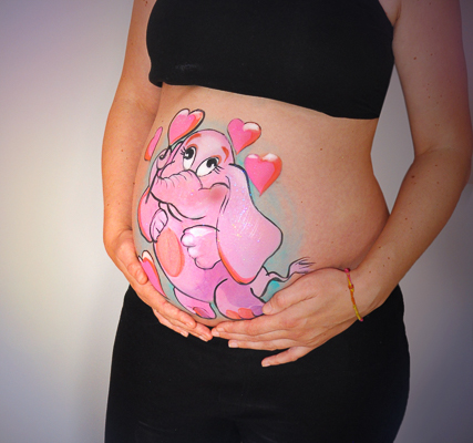 Babyshower Bellypaint Looklab Fotoshoot